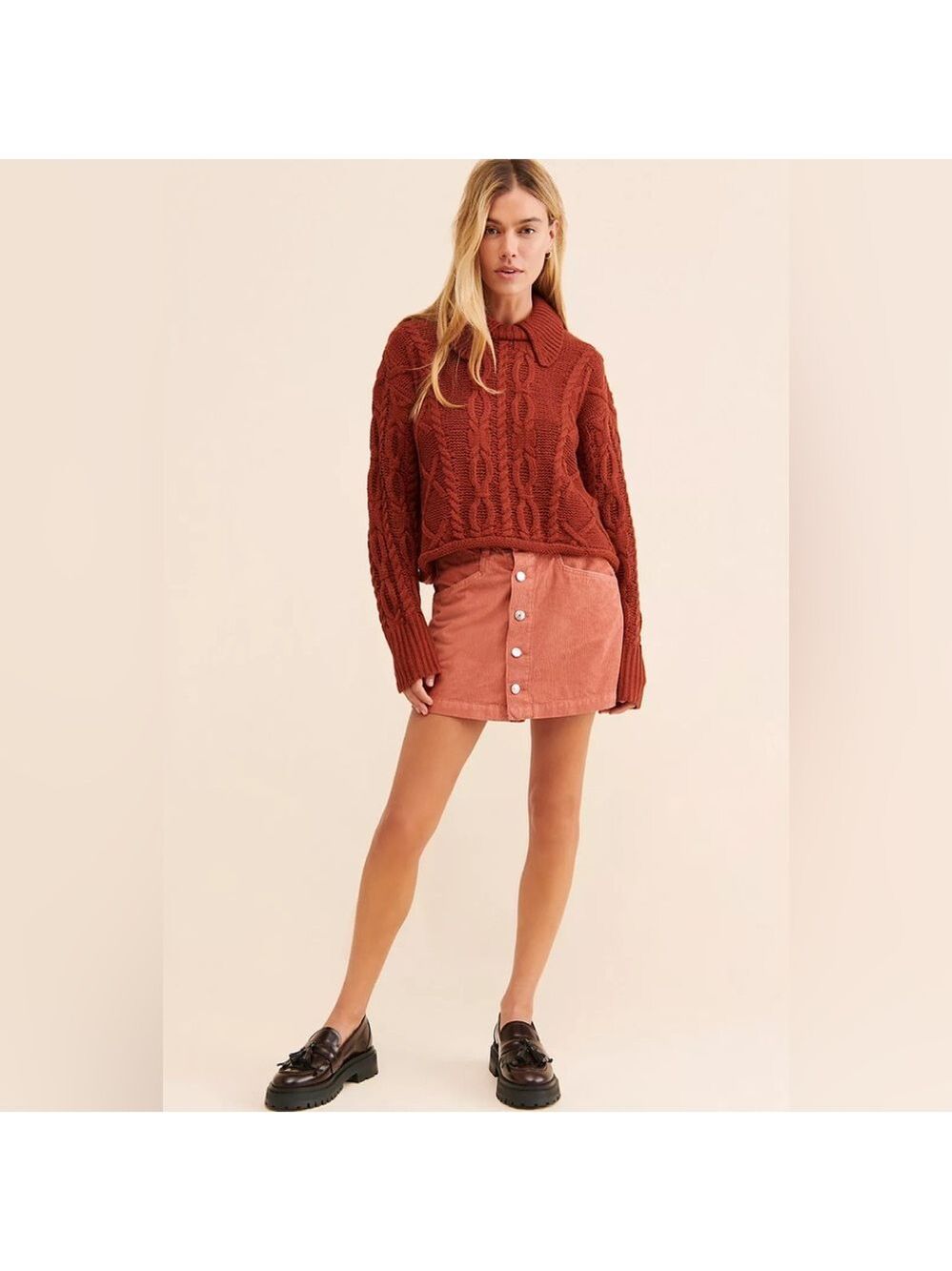 NWT $60 Free People RAY Corduroy Mini Skirt - Picture 6 of 10